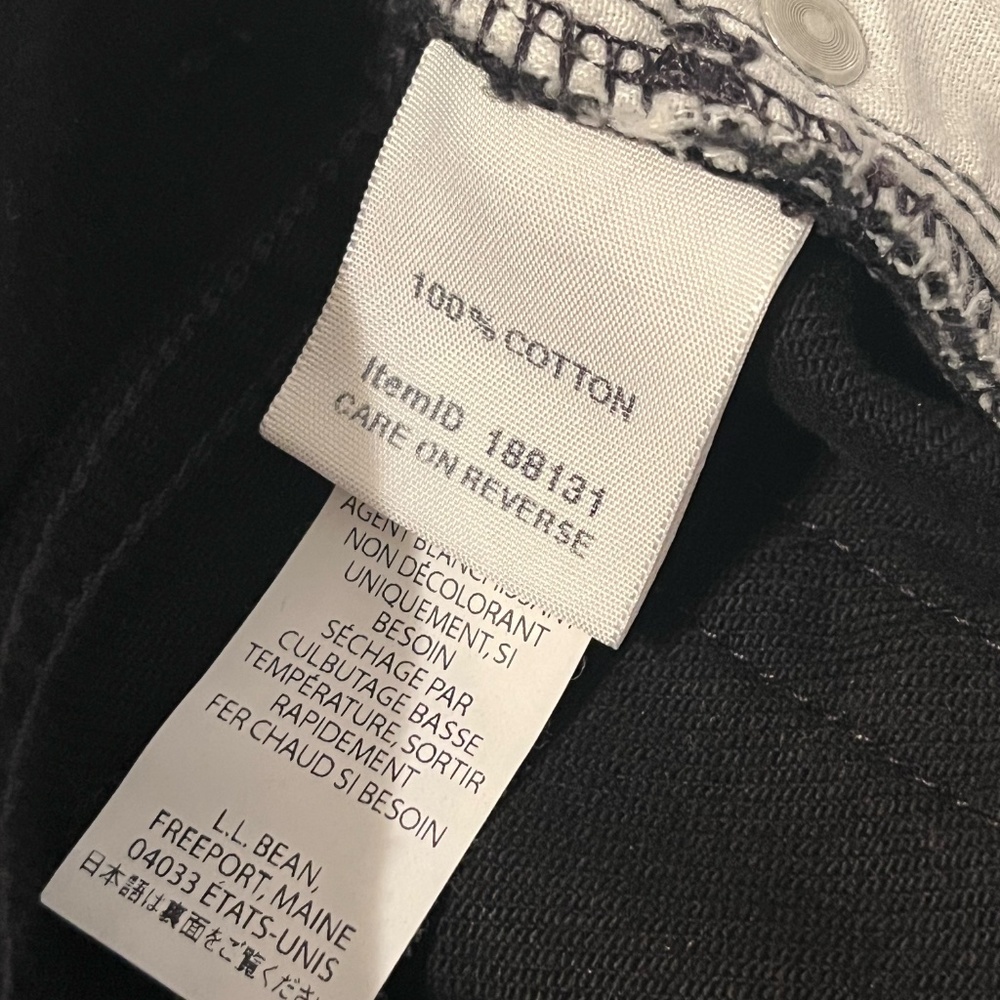 LL Bean Jeans Women 14 Reg Original Relaxed Fit Black 100% Cotton Vintage NWOT - Picture 10 of 12
